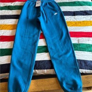 Nike Men’s Teal Blue Fleece Jogger Sweatpants